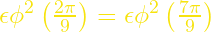 {\epsilon\phi}^2\left(\frac{2\pi}{9}\right)={\epsilon\phi}^2\left(\frac{7\pi }{9}\right)