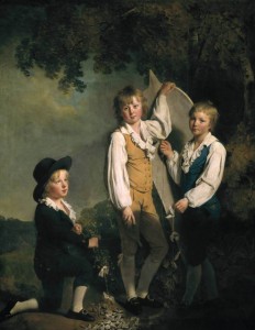 Three Children of Richard Arkwright with a Kite 1791 by Joseph Wright of Derby 1734-1797