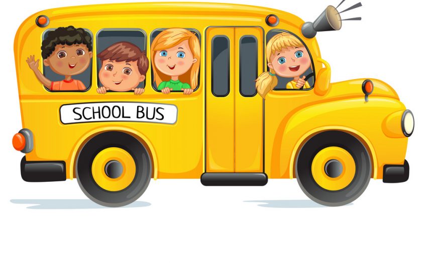 school bus with kids vector 26264563