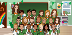 pixton class photo β2 τπε 2ο st. patricks day