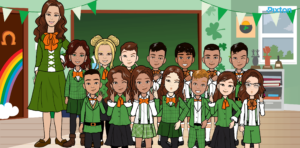 pixton class photo γ2 τπε 2ο st. patricks day