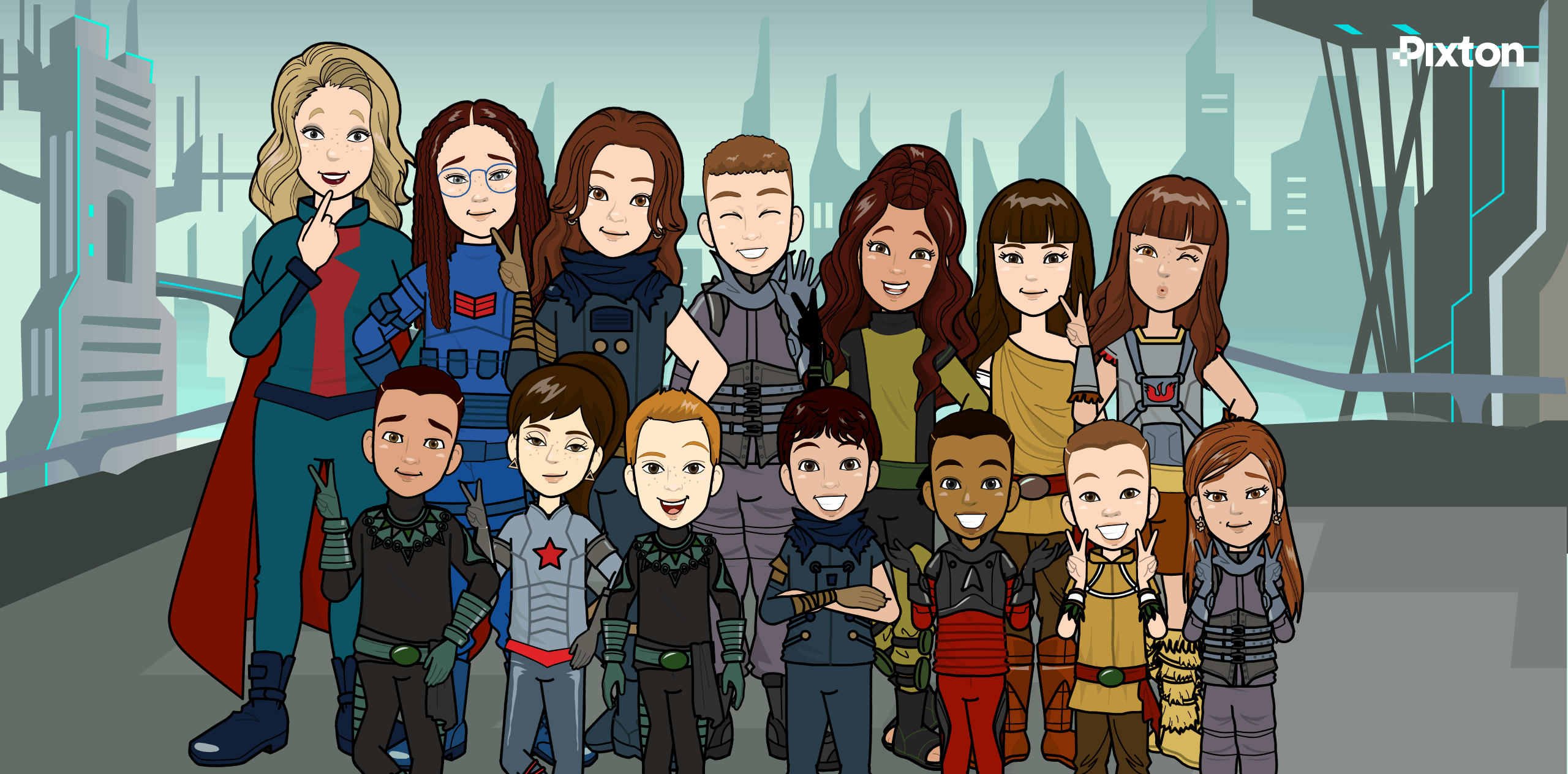 pixton class photo κατω γεφυρα superheroes