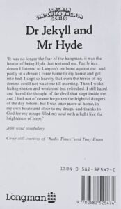 Ξ96 Dr Jekyll and Mr Hyde Stevenson R.L. 1990 13η Longman 9780582525474 0582525470 mine οπσθφ