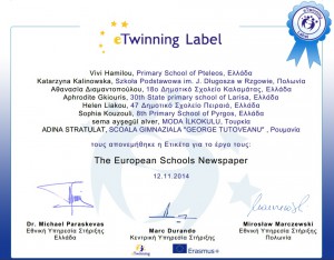 Our eTwinning label!