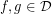 f,g\in\mathcal{D}