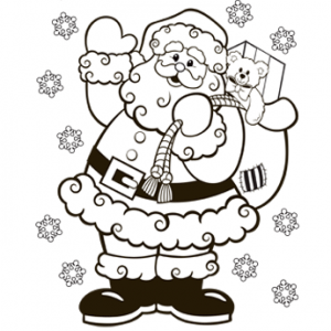 christmas santa coloring page main