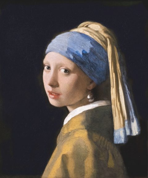 Girl with a Pearl Earring canvas Johannes 1665