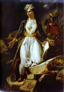 delacroix1Τα ερείπια του Μεσολογγιου