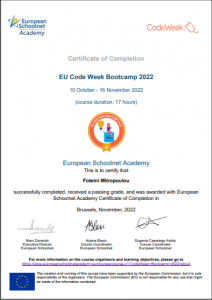 EU Code Week Bootcamp 2022