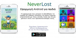 NeverLost εφαρμογη φωτιου σωτηρης