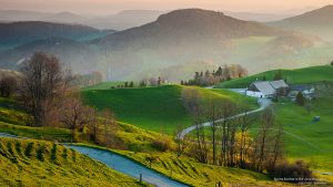 spring sunrise in the jura mountains wallpaper preview