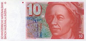 440px Euler 10 Swiss Franc banknote front