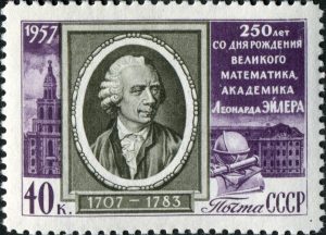 The Soviet Union 1957 CPA 2000 stamp Portrait of Leonhard Euler 1707 1783