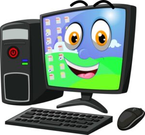 pc cartoon smiling Small