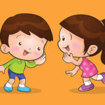 pngtree children talk and listening kids chatting gossip vector png image 23767082