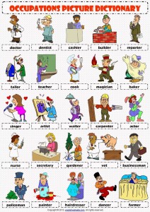 jobs occupations professions pictionary poster vocabulary worksheet 1_Página_1