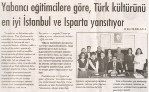 Δημοσίευση της συνάντησης στον τοπικό Τουρκικό Τύπο