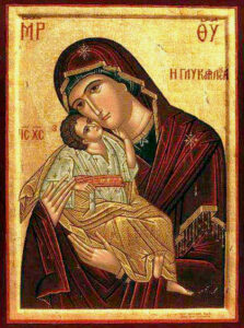 theotokos vizantini texni glykofilousa
