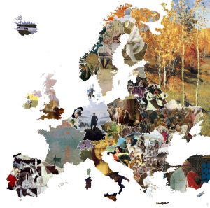 A map of Europe by each nations most iconic artwork