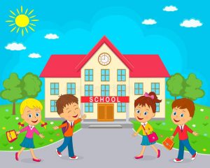 kids go to school bag boy girls goi vector illustraton 171471280