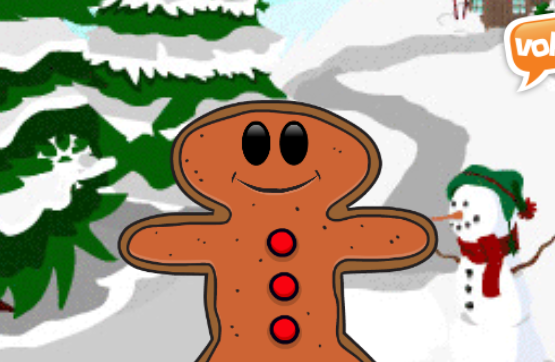 CLICK ON THE GINGERBREAD MAN AND LISTEN