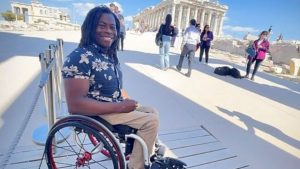 Ade Adepitan in Athens