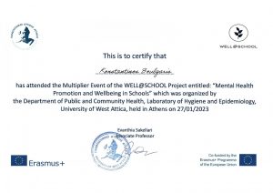 WellSchool Certificate