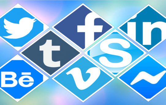 Blue social media