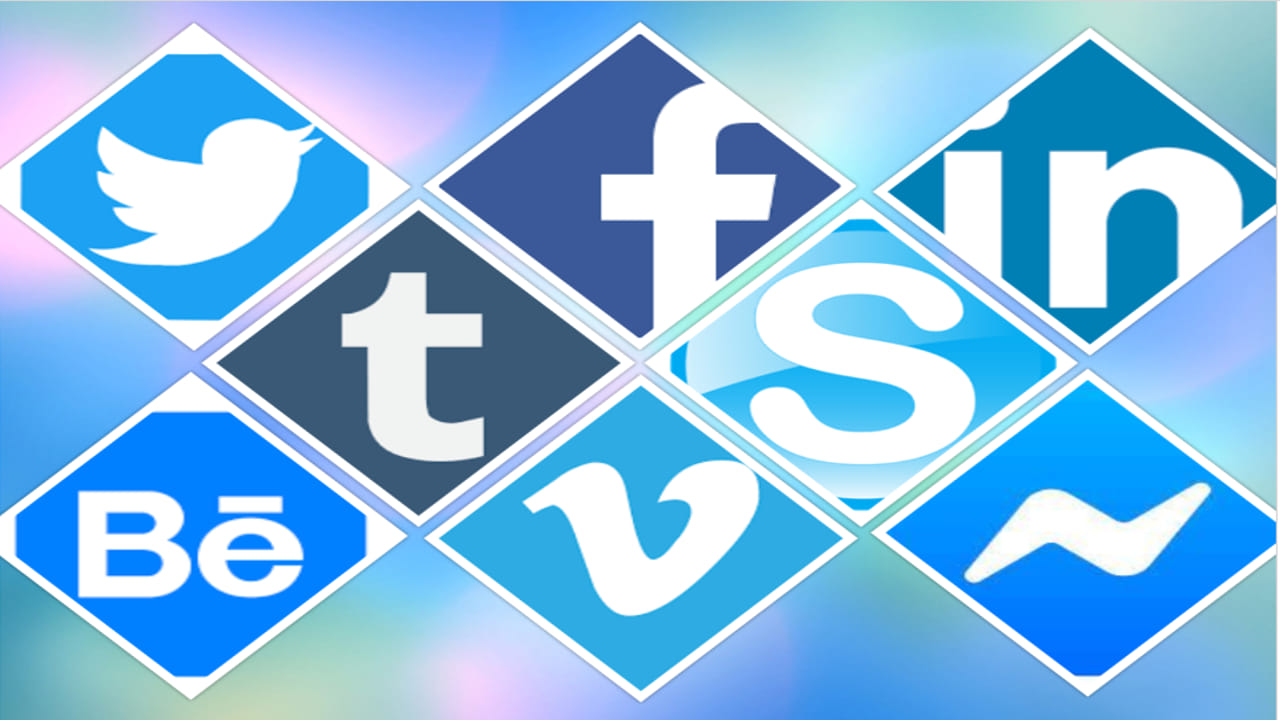 Blue social media