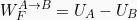 \[W_F^{A \rightarrow B} = U_A -U_B\]