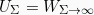 \[U_&Sigma; = W_{&Sigma; \rightarrow \infty}\]