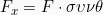F_x = F\cdot\sigma \upsilon \nu \theta