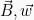 \[\vec{B}, \vec{w}\]