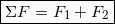 \[\boxed{ΣF = F_1 + F_2}\]