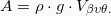 \[ A = \rho \cdot g \cdot V_{\beta \upsilon \theta .} \]