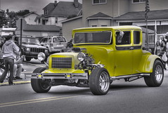 Old Yellow car in Parade