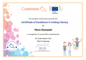CODE WEEK 2022 MARIA EXCELLENCE