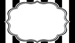 Place Cards Black Stripes