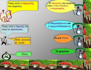 γίνονται όλ΄ αυτά; Πότε; Ποιος είναι ο αφηγητής του κειμένου;
