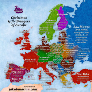 christmas gift bringers europe