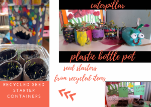 Recycled seed starter containers