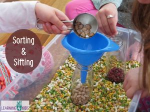 Sorting and Sifting Sensory Tub