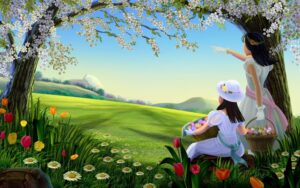 lady spring wallpaper wallpapers easter background pictures crystal artistic designs 856 535 76