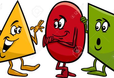 32013881 cartoon illustration of funny triangle circle and square basic geometric shapes talking