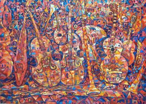 composition with musical instruments andrey soldatenko