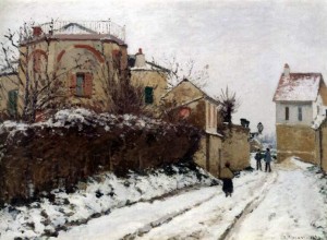 Camille PISSARRO, Ο δρόμος στην Pontoise το χειμώνα, 1873