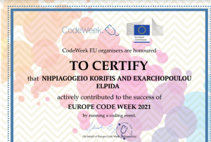 code week certificat