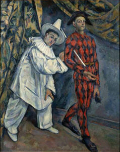 Paul Cezanne 1888 Mardi gras Pierrot et Arlequin oil on canvas 102 x 81 cm Pushkin Museum