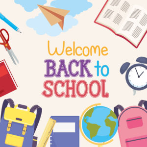 welcome back school banner vector