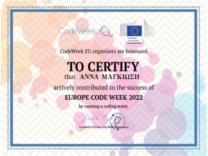 Code week label